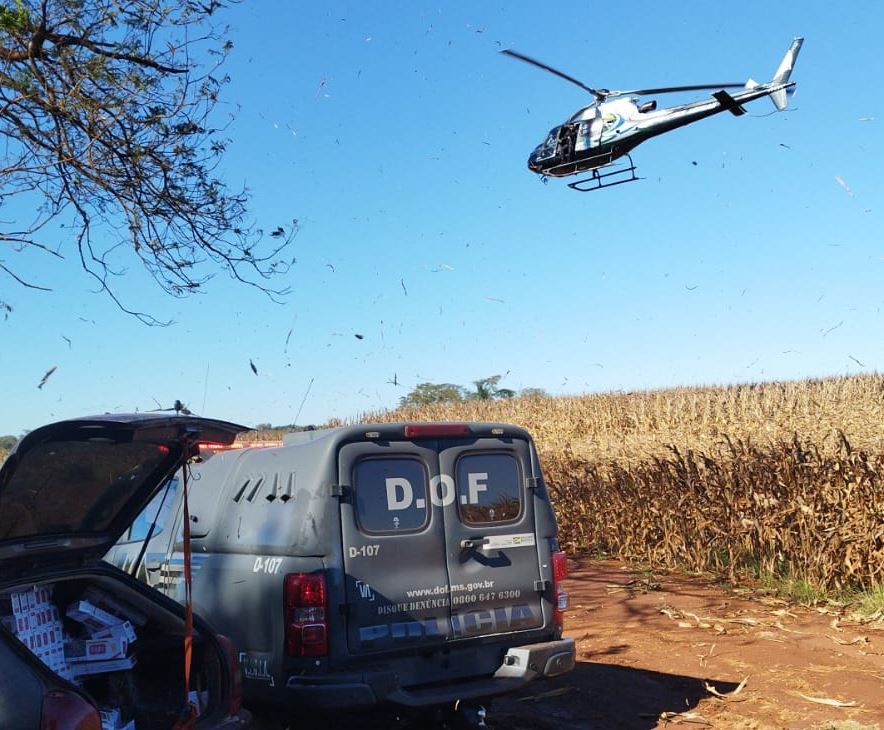DOF apreende veículo carregado de cigarros em Rio Brilhante