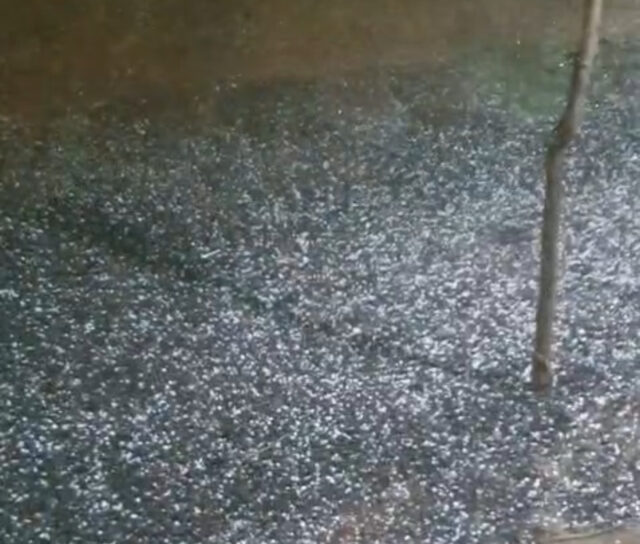 Frente fria provoca granizo em Rio Brilhante e Inmet emite alerta para 32 cidades –